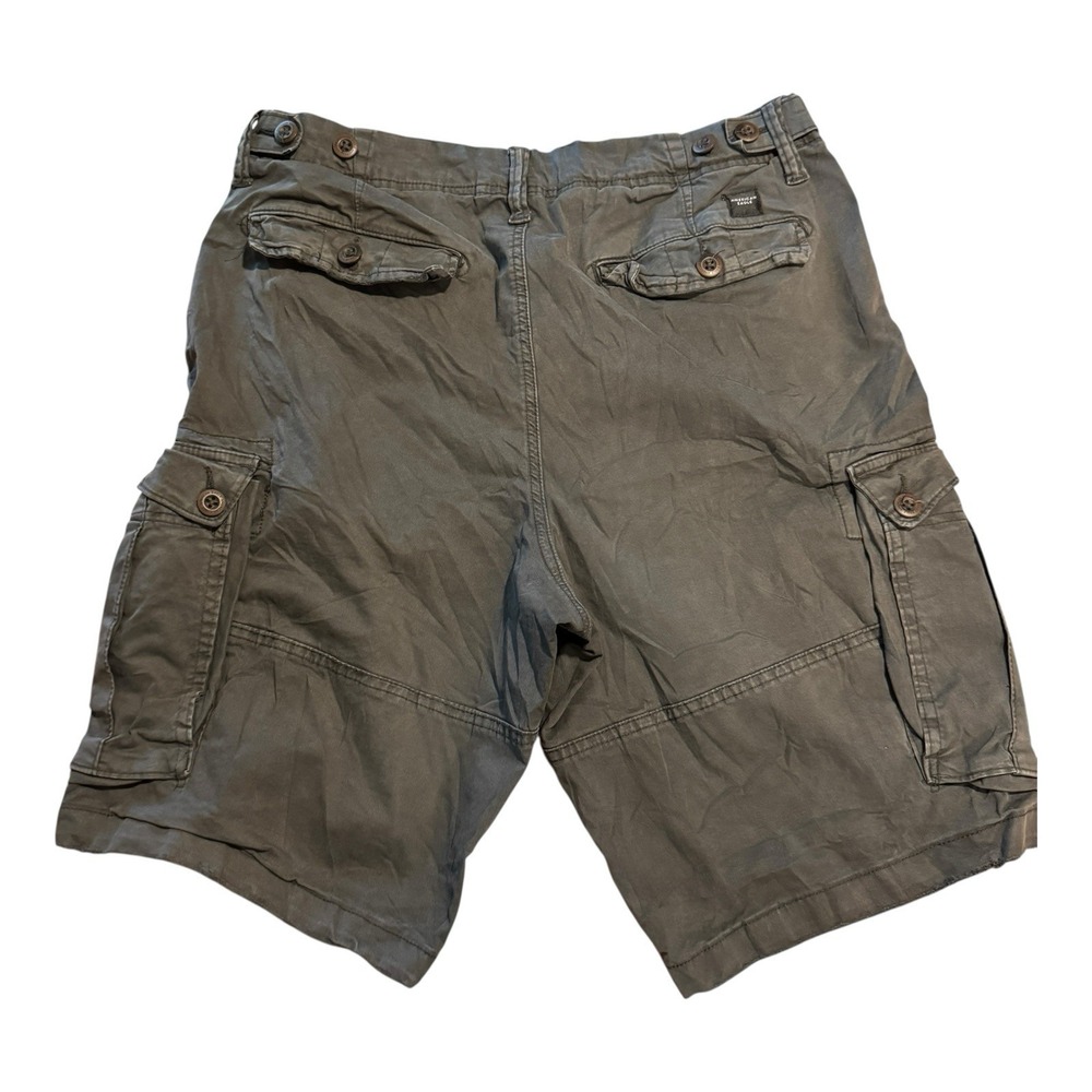 American Eagle Cargo Shorts Mens 34 Grey Extreme Flex Relaxed Longer Length Y2K - Picture 2 of 6